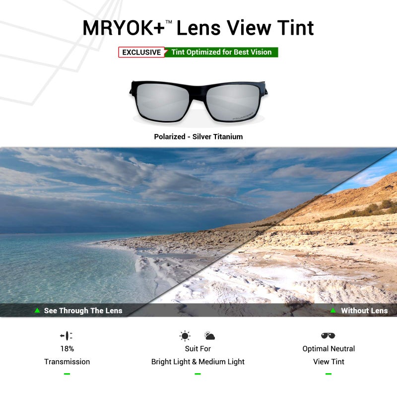 Mryok+ Polarized Replacement Lenses for Oakley Gascan OO9014 - Silver Titanium - Image 4